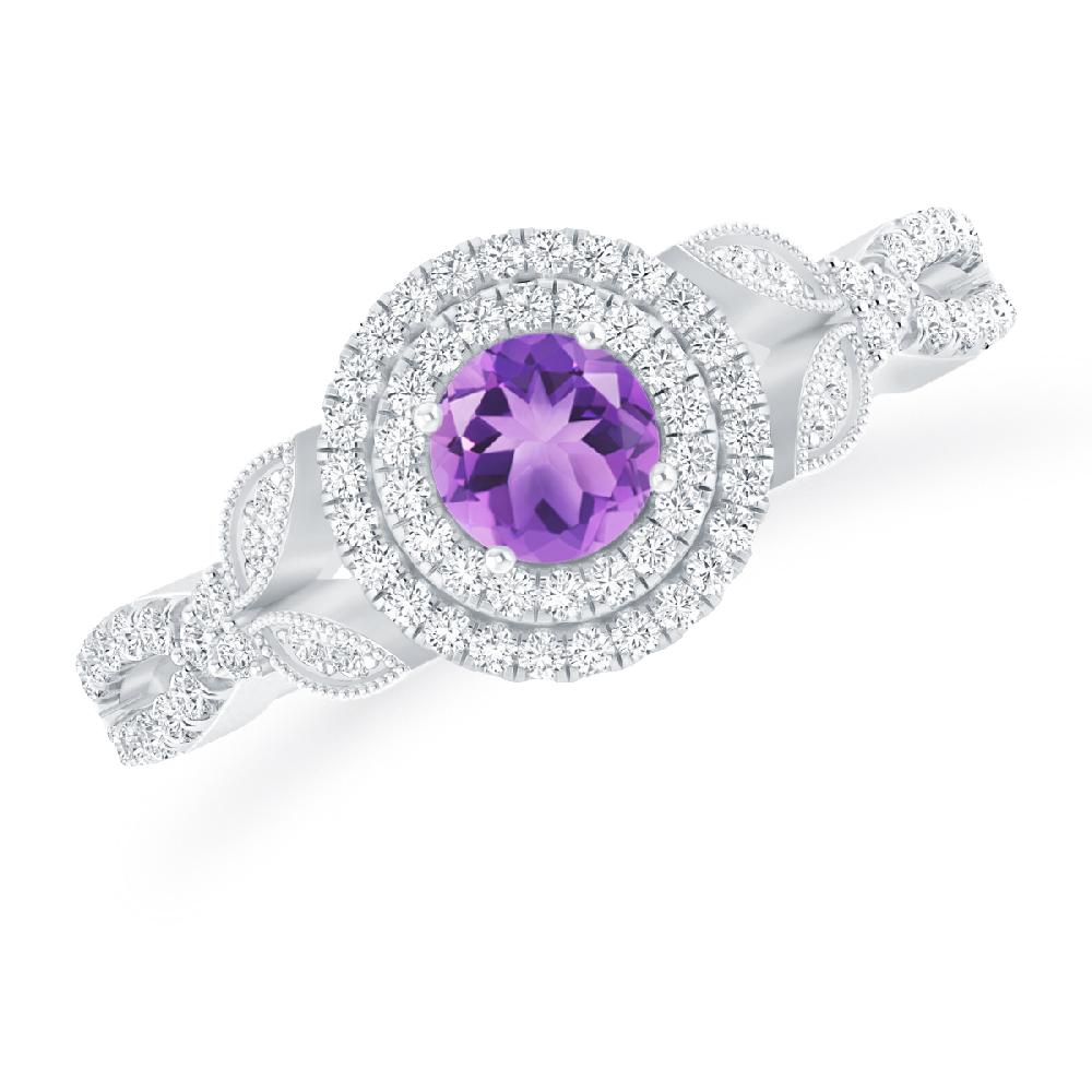 White Gold - Amethyst