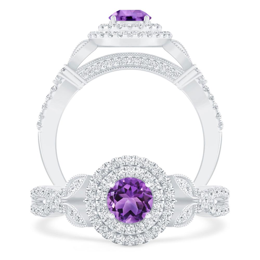 White Gold - Amethyst