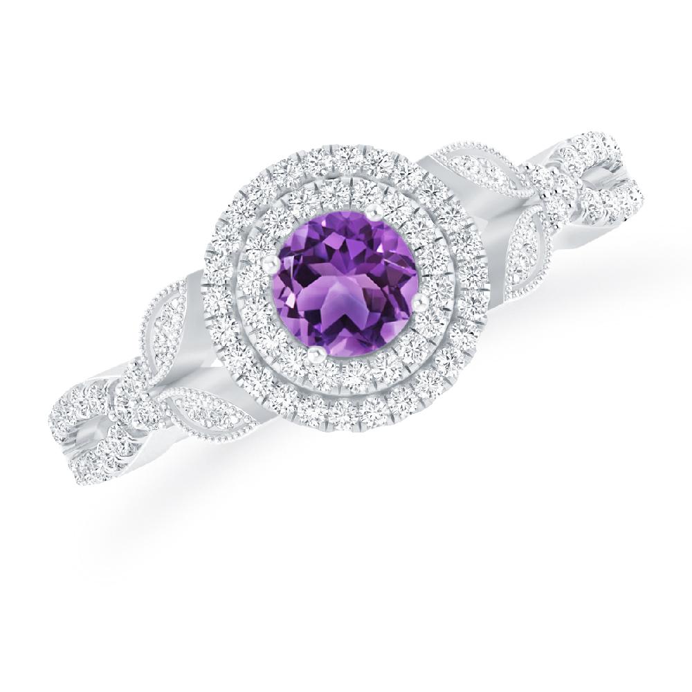 White Gold - Amethyst