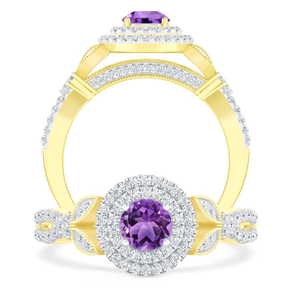 Yellow Gold - Amethyst