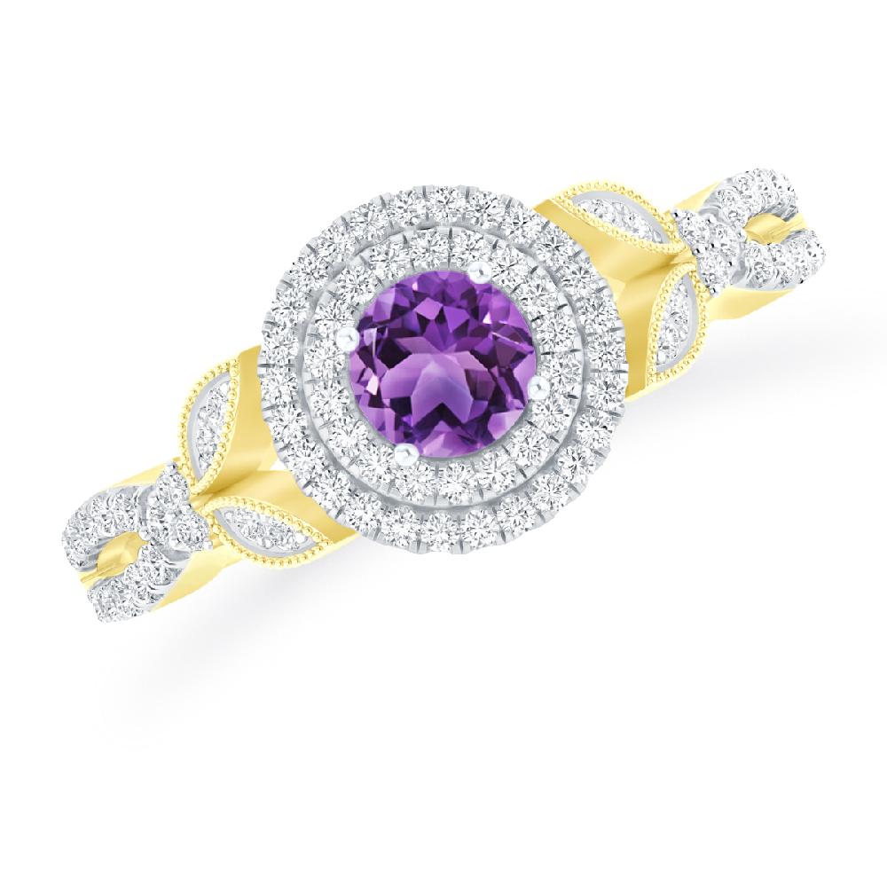 Yellow Gold - Amethyst