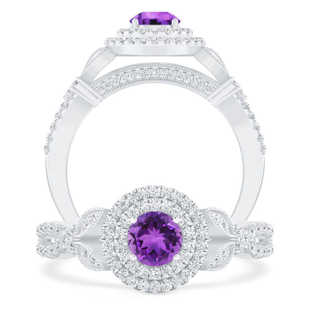 White Gold - Amethyst