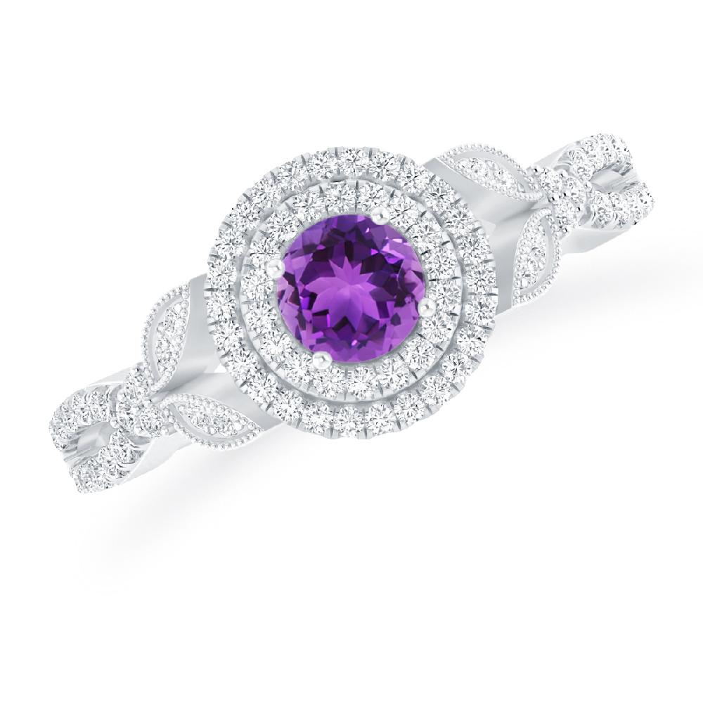 White Gold - Amethyst