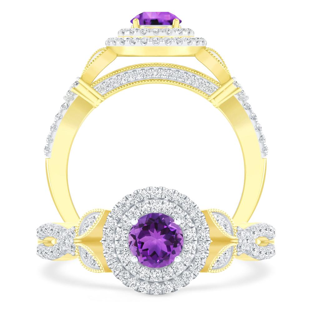 Yellow Gold - Amethyst