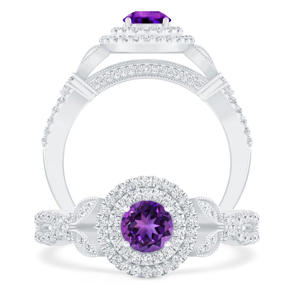 White Gold - Amethyst