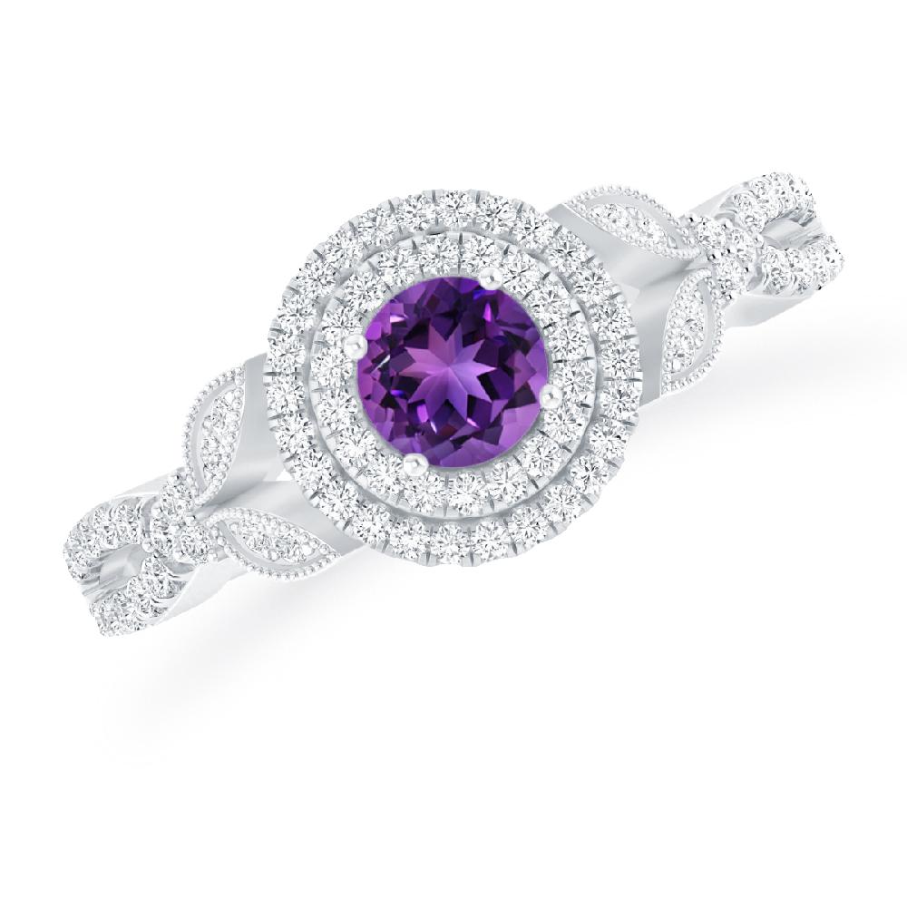 White Gold - Amethyst