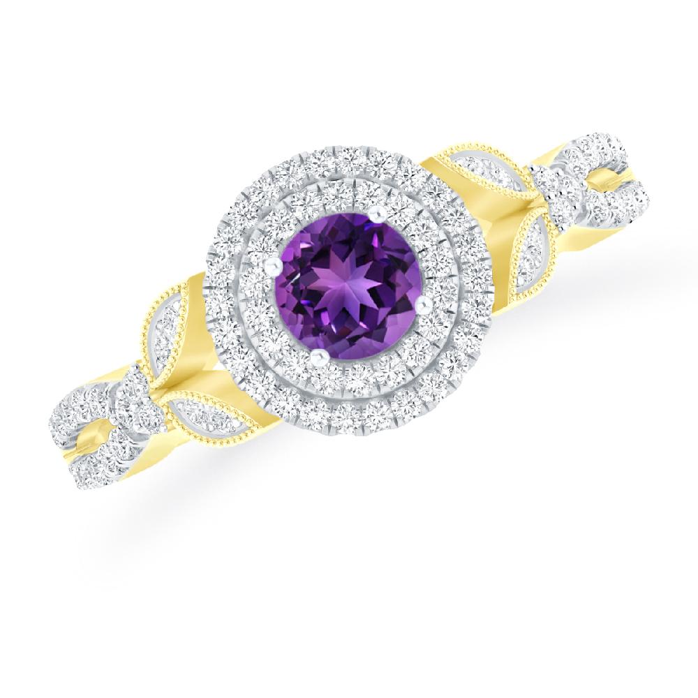 Yellow Gold - Amethyst