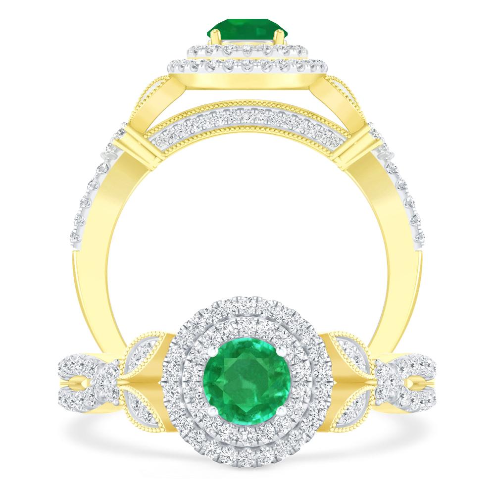 Yellow Gold - Emerald