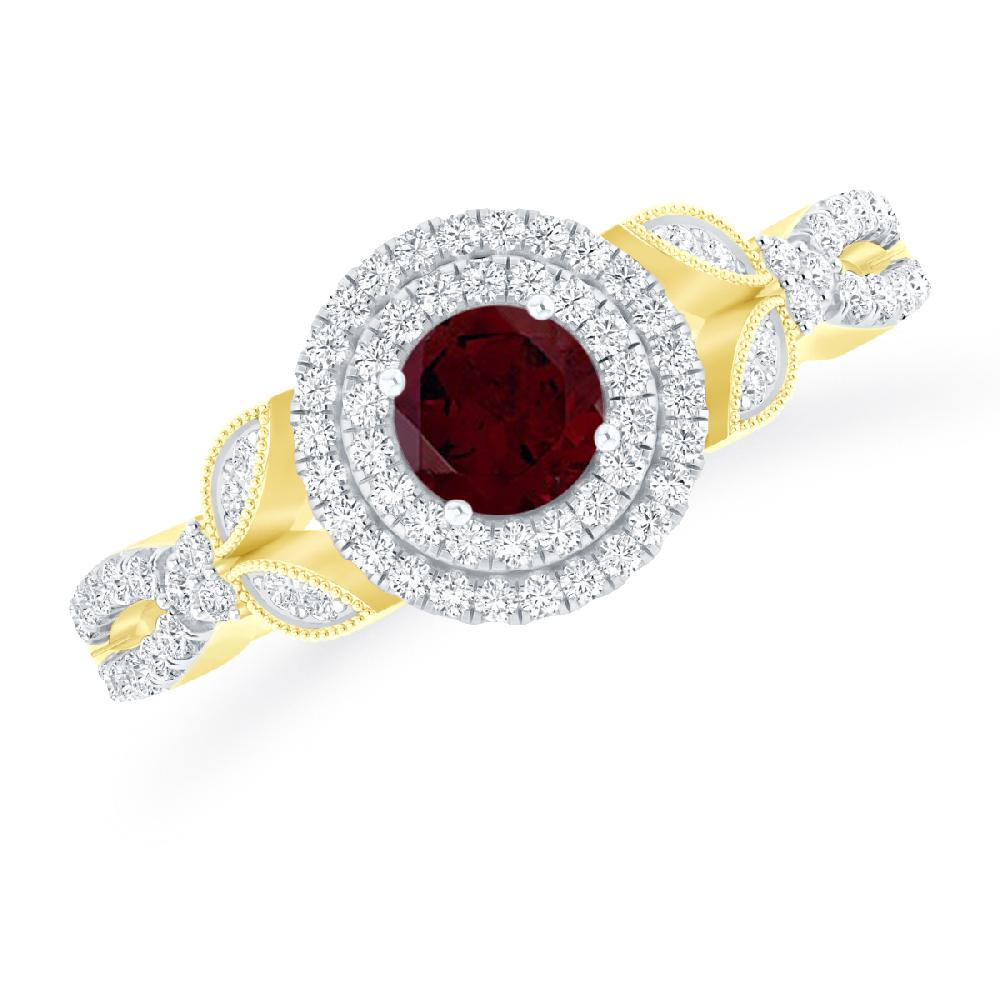 Yellow Gold - Garnet