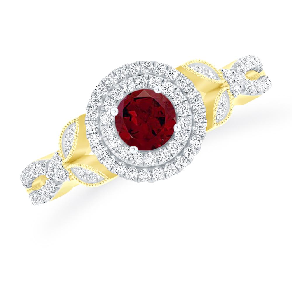 Yellow Gold - Garnet