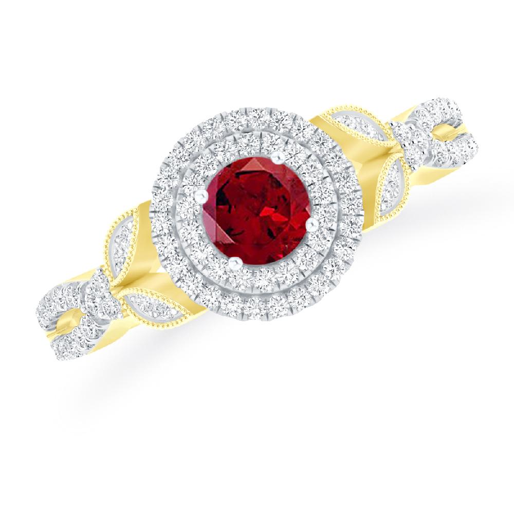 Yellow Gold - Garnet