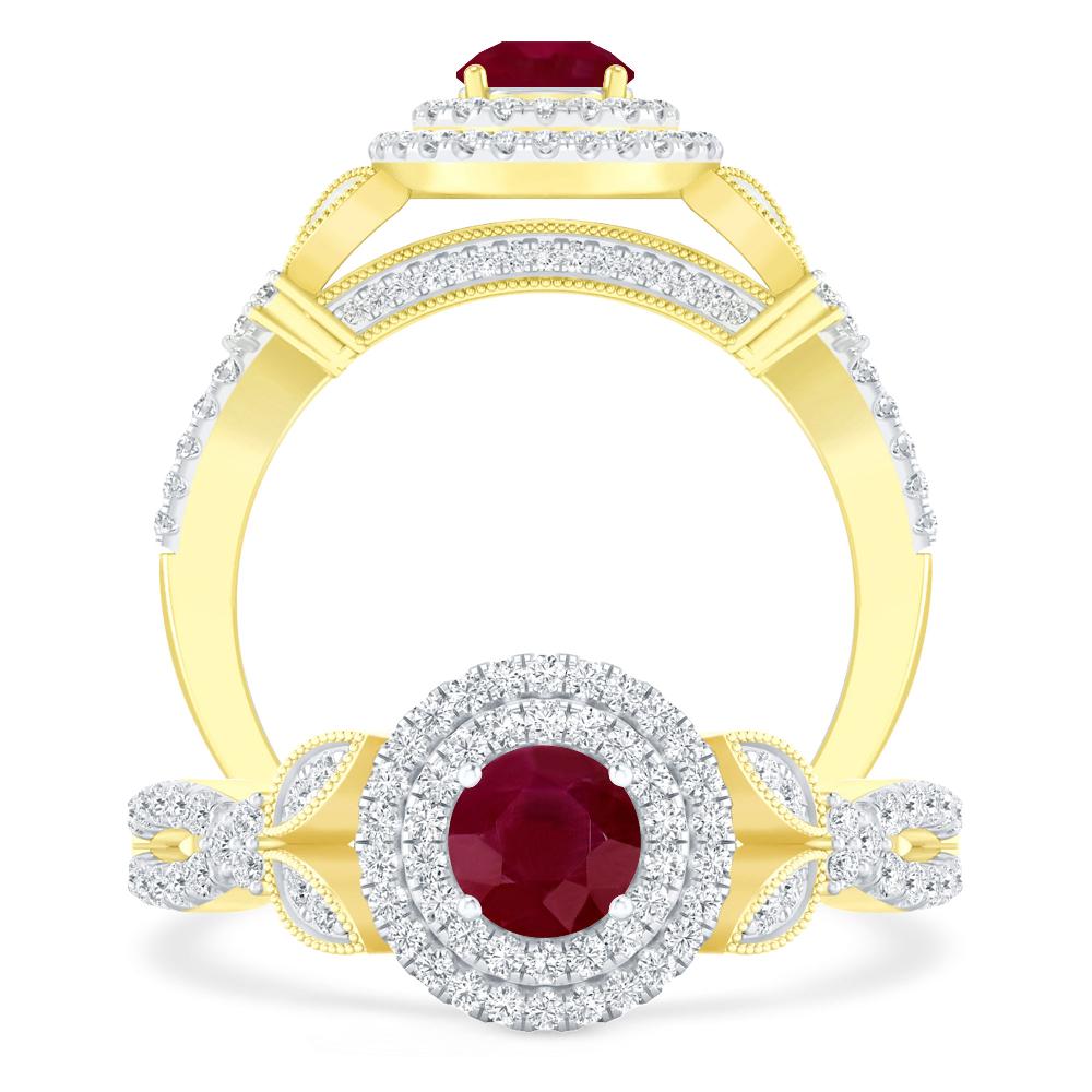 Yellow Gold - Ruby