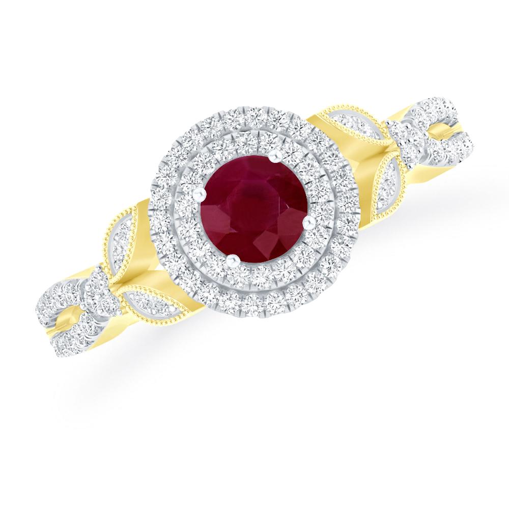 Yellow Gold - Ruby