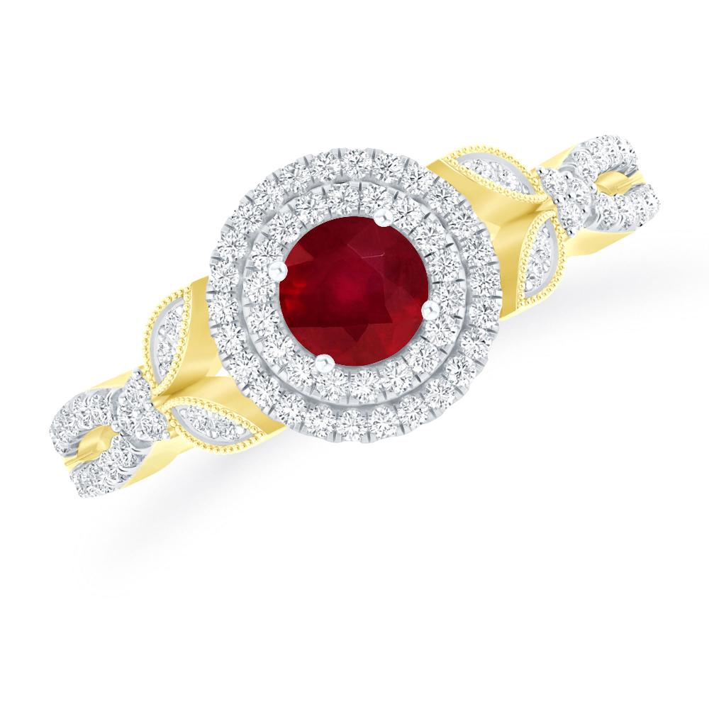 Yellow Gold - Ruby