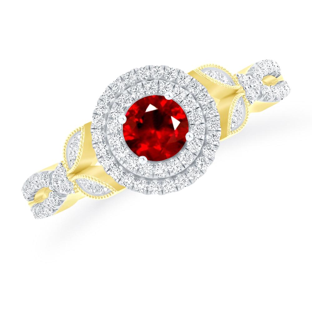 Yellow Gold - Ruby