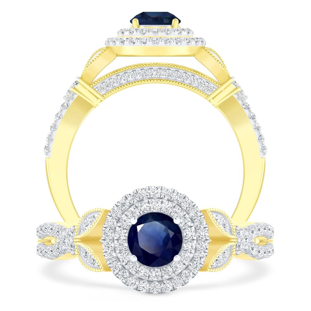 Yellow Gold - Sapphire