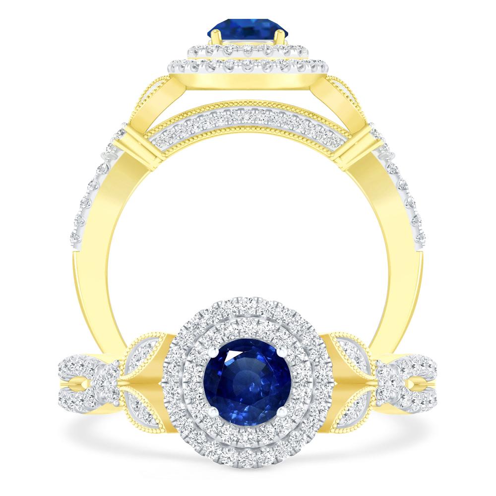 Yellow Gold - Sapphire