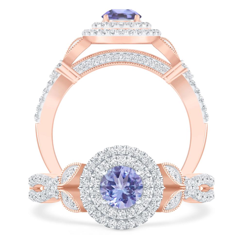 Rose Gold - Tanzanite