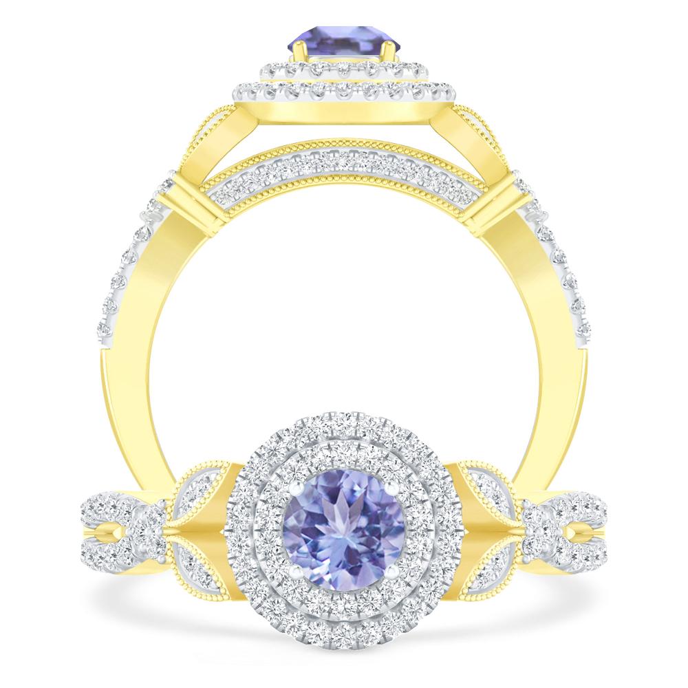 Yellow Gold - Tanzanite