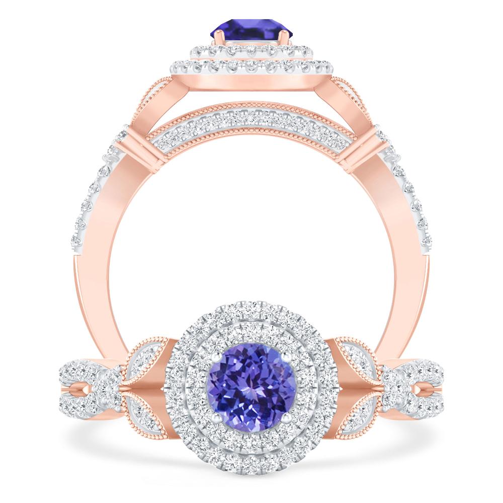 Rose Gold - Tanzanite