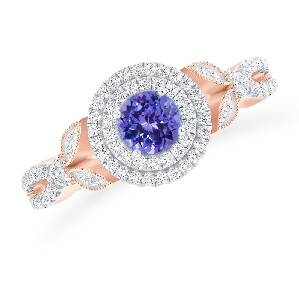 Rose Gold - Tanzanite