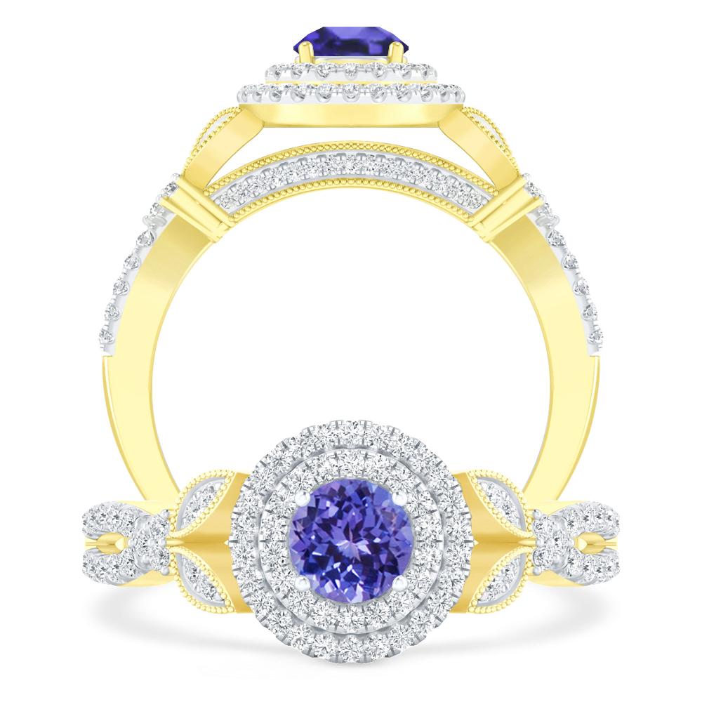 Yellow Gold - Tanzanite