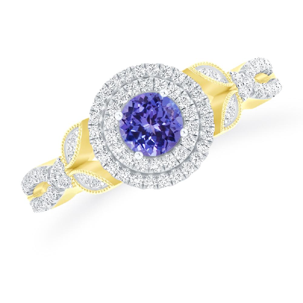 Yellow Gold - Tanzanite