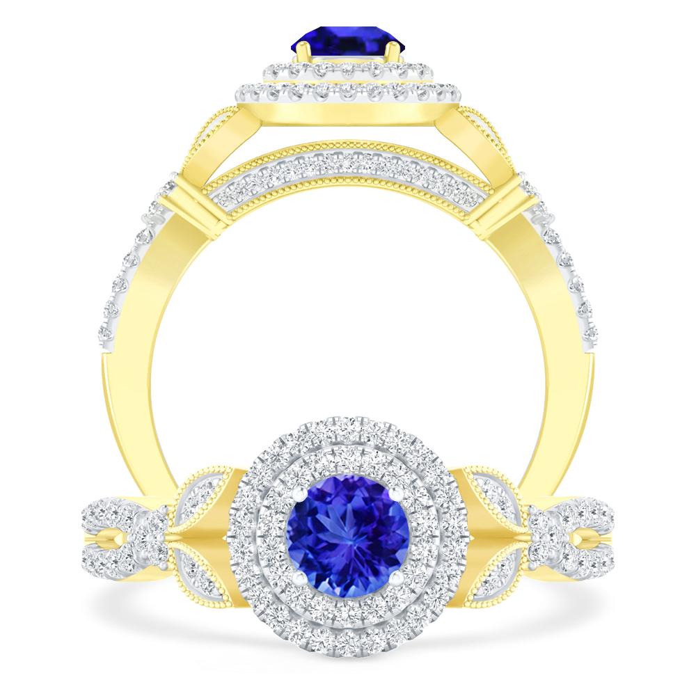 Yellow Gold - Tanzanite