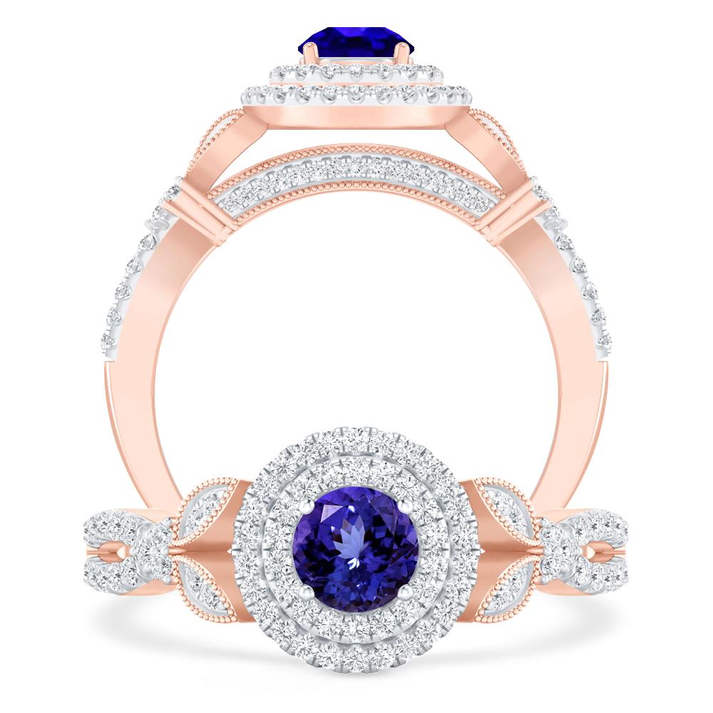 Rose Gold - Tanzanite