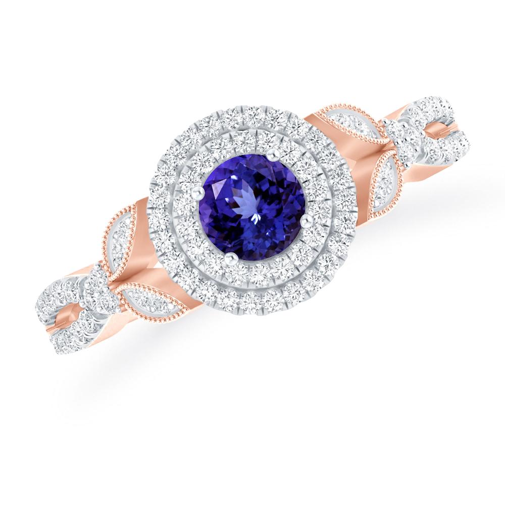 Rose Gold - Tanzanite