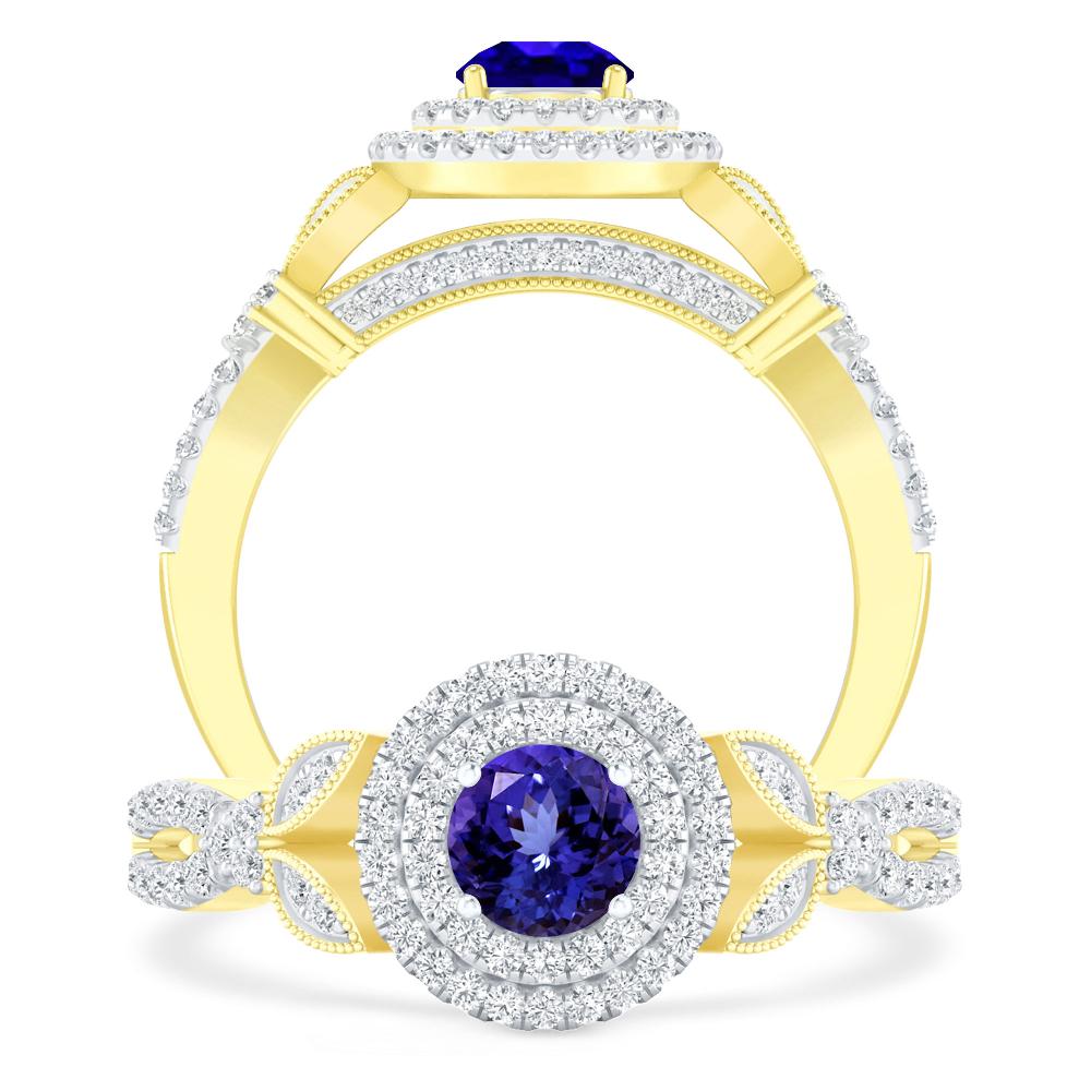 Yellow Gold - Tanzanite