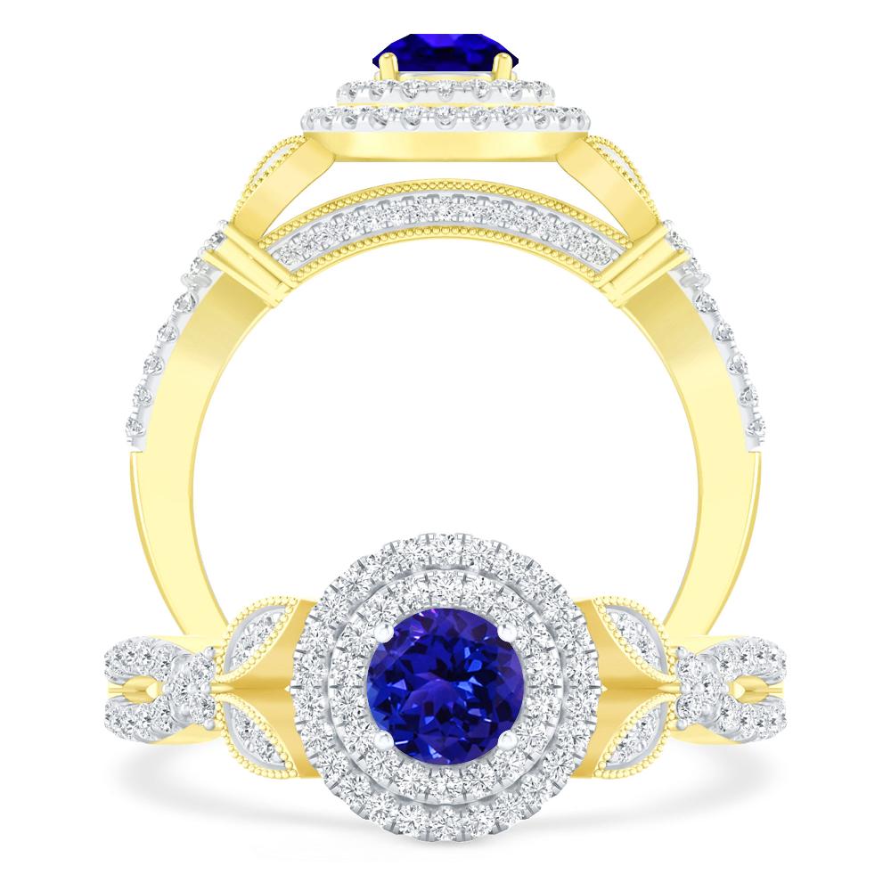 Yellow Gold - Tanzanite