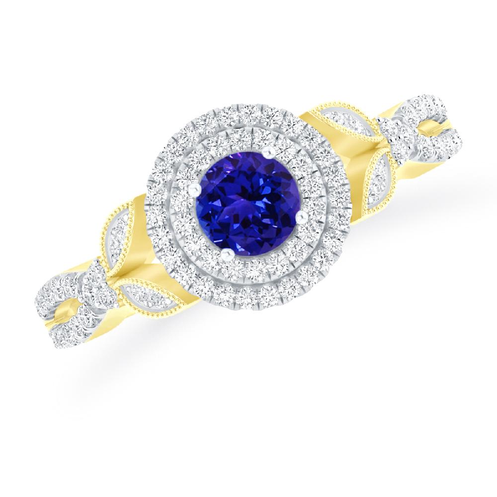 Yellow Gold - Tanzanite