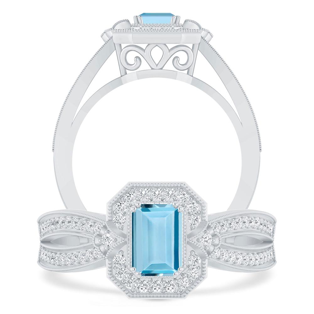 White Gold - Aquamarine