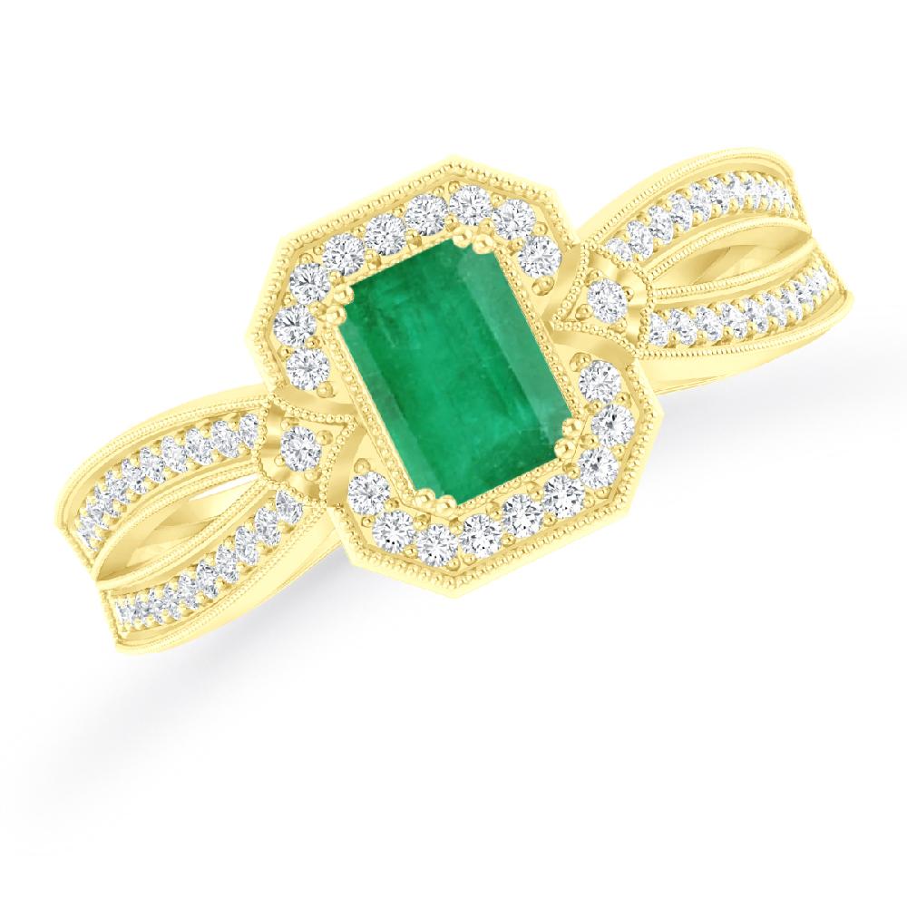 Yellow Gold - Emerald