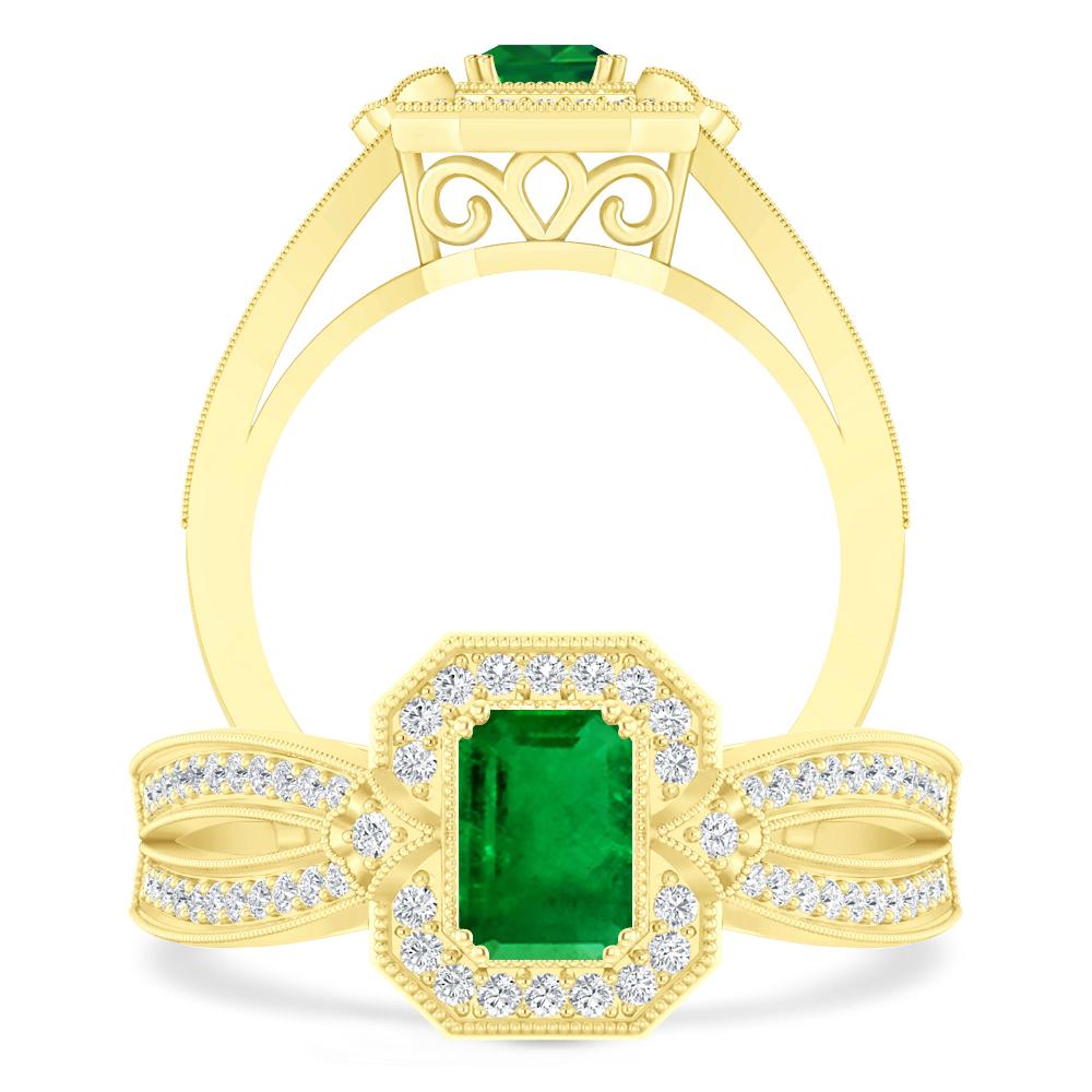 Yellow Gold - Emerald