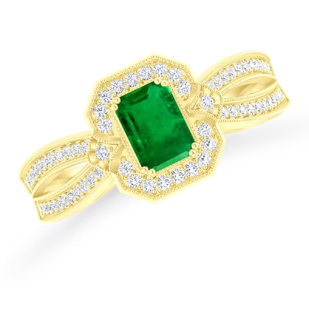 Yellow Gold - Emerald