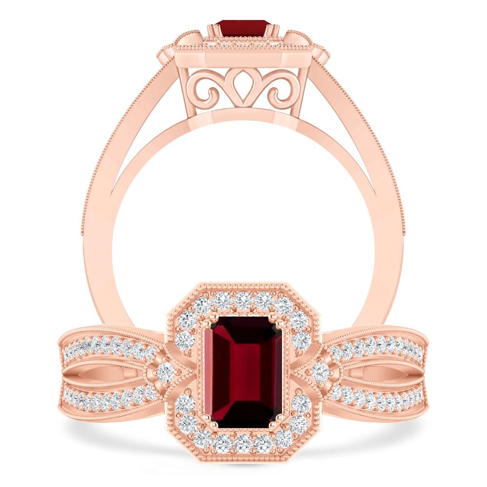 Rose Gold - Garnet