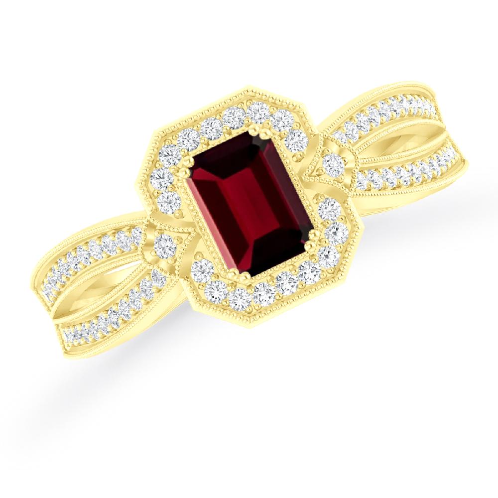 Yellow Gold - Garnet