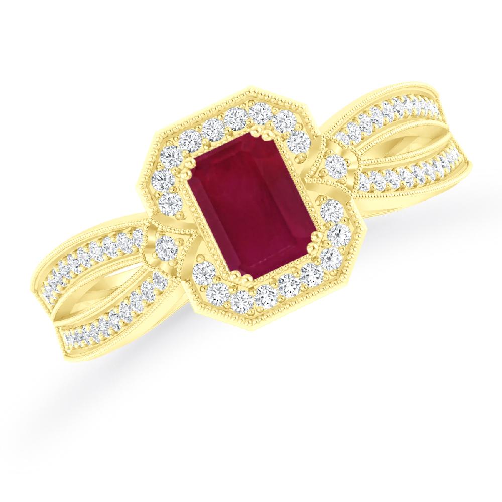 Yellow Gold - Ruby