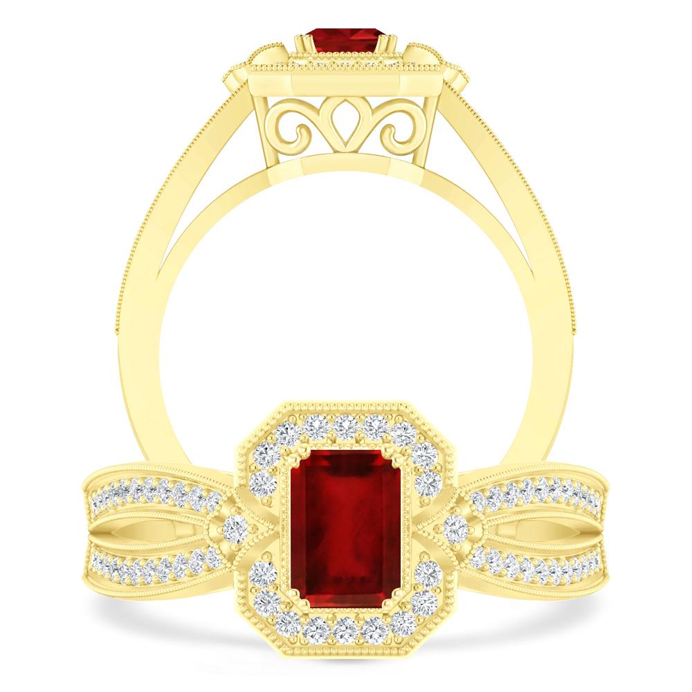 Yellow Gold - Ruby