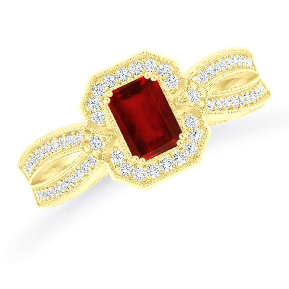 Yellow Gold - Ruby