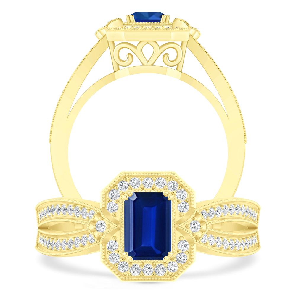 Yellow Gold - Sapphire