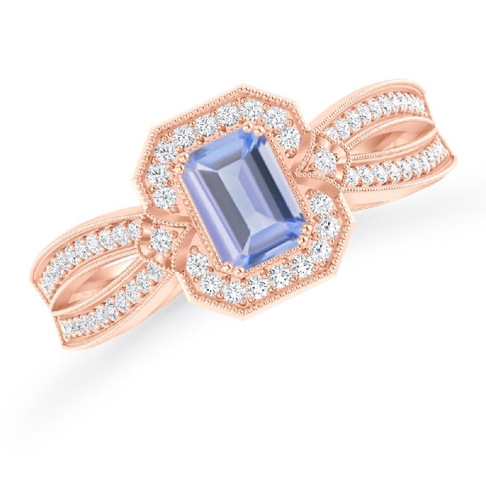 Rose Gold - Tanzanite