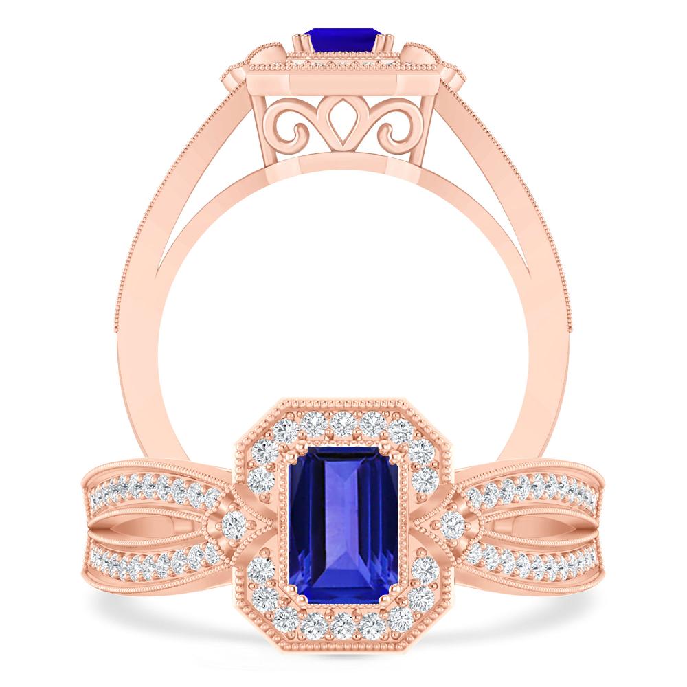 Rose Gold - Tanzanite