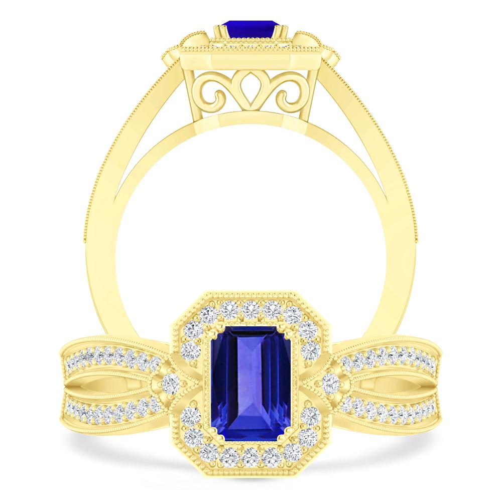 Yellow Gold - Tanzanite