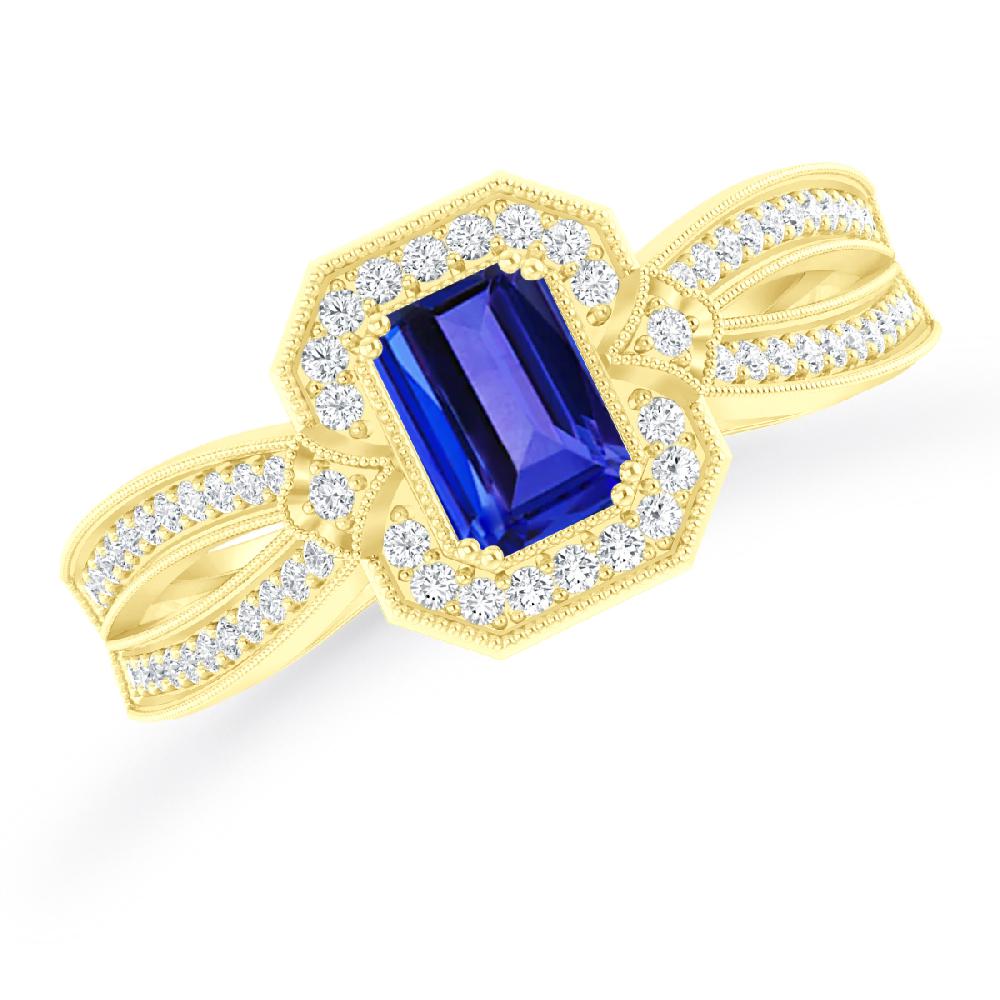 Yellow Gold - Tanzanite