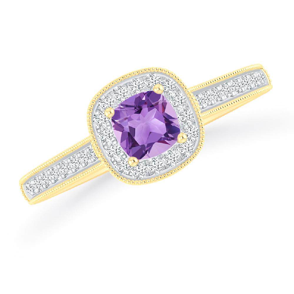 Yellow Gold - Amethyst