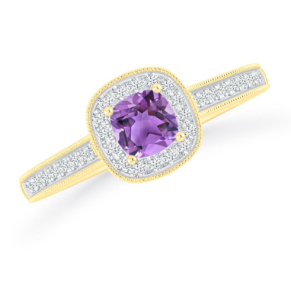 Yellow Gold - Amethyst