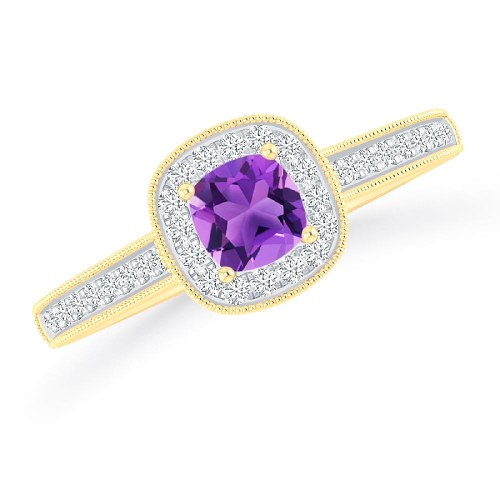 Yellow Gold - Amethyst